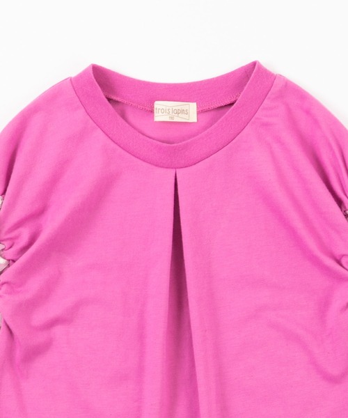 trois lapins kp（トロワラパンケーピー）の「袖レース半袖Tシャツ(110-130cm)（Tシャツ/カットソー・キッズ・ワインレッド/杢グレー・110cm/120cm/130cm）」の13枚目の写真