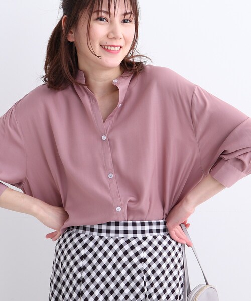 SHOO・LA・RUE（シューラルー）の「◆シアードルマンシャツ（シャツ/ブラウス・レディース・ライトブルー/オフホワイト/イエロー/ピンク系・00）」の4枚目の写真