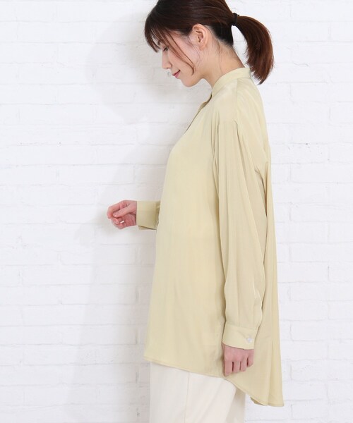 SHOO・LA・RUE（シューラルー）の「◆シアードルマンシャツ（シャツ/ブラウス・レディース・ライトブルー/オフホワイト/イエロー/ピンク系・00）」の7枚目の写真