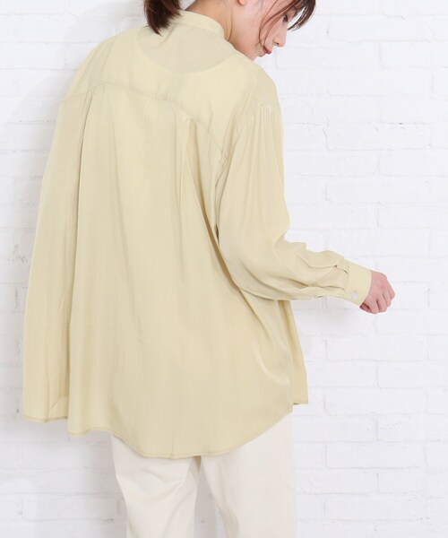 SHOO・LA・RUE（シューラルー）の「◆シアードルマンシャツ（シャツ/ブラウス・レディース・ライトブルー/オフホワイト/イエロー/ピンク系・00）」の8枚目の写真