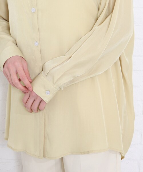SHOO・LA・RUE（シューラルー）の「◆シアードルマンシャツ（シャツ/ブラウス・レディース・ライトブルー/オフホワイト/イエロー/ピンク系・00）」の10枚目の写真