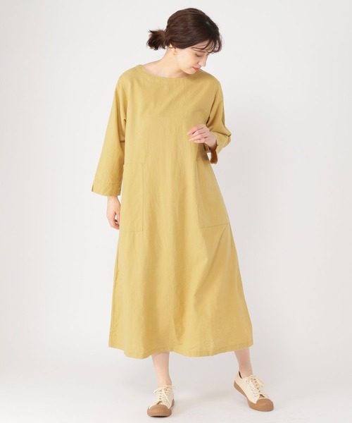 studio CLIP（スタディオクリップ）の「リネンレーヨンカラフルワンピース[プチサイズあり]（ワンピース・レディース・グリーン/その他1/ブラック/イエロー・PF/FREE）」の13枚目の写真