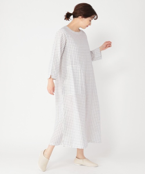 studio CLIP（スタディオクリップ）の「リネンレーヨンカラフルワンピース[プチサイズあり]（ワンピース・レディース・グリーン/その他1/ブラック/イエロー・PF/FREE）」の8枚目の写真