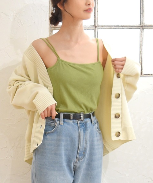sango(sango)の「テレコリブバッククロスキャミソール(キャミソール・レディース・ブラック/オフホワイト/ライトグリーン・FREE)」の18枚目の写真