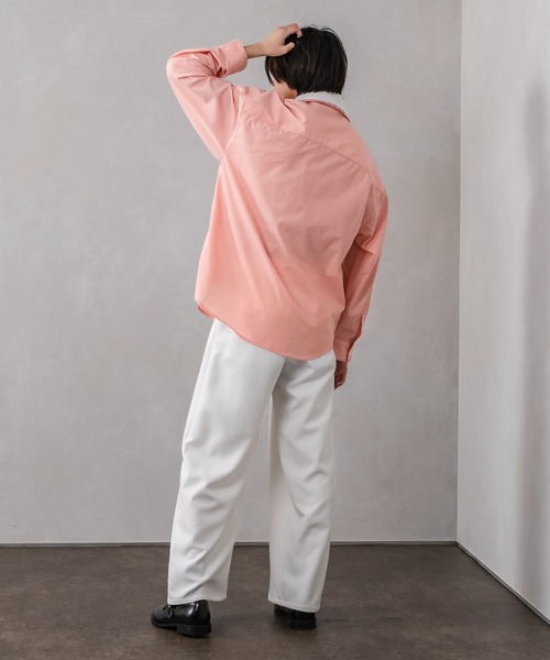 Adoon plain(アドーンプレーン)の「【Adoon plain】レイヤードシャツ(シャツ/ブラウス・メンズ・グレー/ピンク・MEDIUM/LARGE)」の15枚目の写真