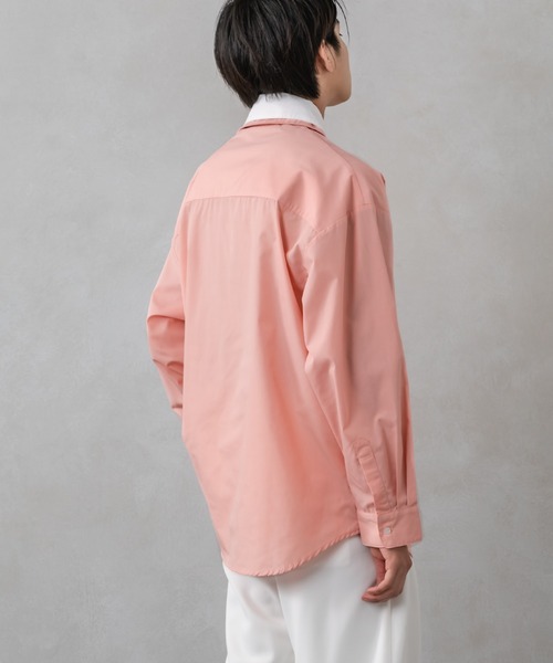 Adoon plain(アドーンプレーン)の「【Adoon plain】レイヤードシャツ(シャツ/ブラウス・メンズ・グレー/ピンク・MEDIUM/LARGE)」の19枚目の写真