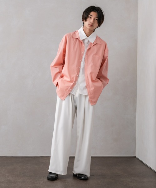 Adoon plain(アドーンプレーン)の「【Adoon plain】レイヤードシャツ(シャツ/ブラウス・メンズ・グレー/ピンク・MEDIUM/LARGE)」の12枚目の写真