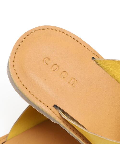 coen(コーエン)の「グルカメッシュミュール(サンダル・レディース・ホワイト/イエロー・S/M/L)」の6枚目の写真