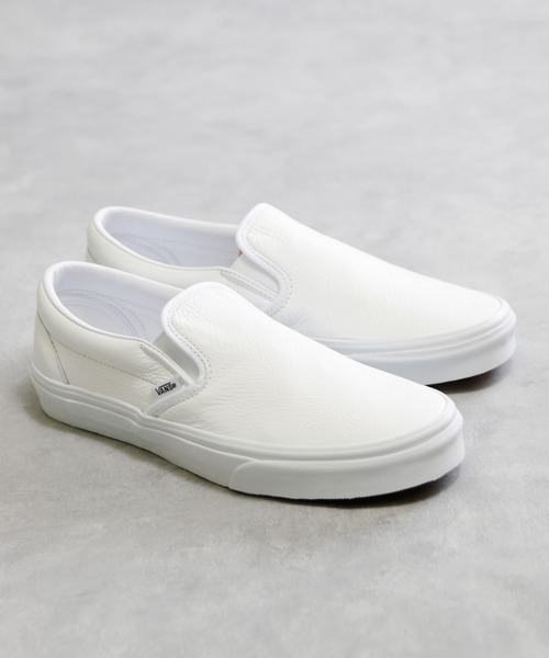 And A（アンドエー）の「VANS ヴァンズ / CLASSIC SLIP-ON PREMIUM LEATHER クラシック スリッポン プレミアムレザー ローカット レザースニーカー / VN0A5AO8W00（スリッポン・メンズ・ホワイト・27.0cm/26.5cm/27.5cm）」の11枚目の写真