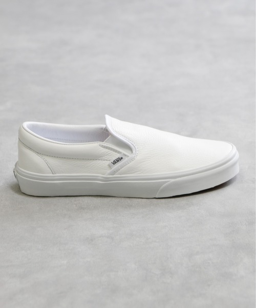 And A（アンドエー）の「VANS ヴァンズ / CLASSIC SLIP-ON PREMIUM LEATHER クラシック スリッポン プレミアムレザー ローカット レザースニーカー / VN0A5AO8W00（スリッポン・メンズ・ホワイト・27.0cm/26.5cm/27.5cm）」の13枚目の写真