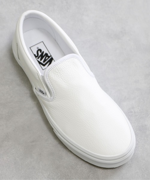 And A（アンドエー）の「VANS ヴァンズ / CLASSIC SLIP-ON PREMIUM LEATHER クラシック スリッポン プレミアムレザー ローカット レザースニーカー / VN0A5AO8W00（スリッポン・メンズ・ホワイト・27.0cm/26.5cm/27.5cm）」の15枚目の写真