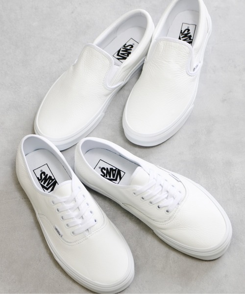 And A（アンドエー）の「VANS ヴァンズ / CLASSIC SLIP-ON PREMIUM LEATHER クラシック スリッポン プレミアムレザー ローカット レザースニーカー / VN0A5AO8W00（スリッポン・メンズ・ホワイト・27.0cm/26.5cm/27.5cm）」の8枚目の写真