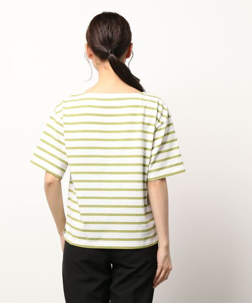 Lugnoncure(ルノンキュール)の「ボーダーTシャツ(Tシャツ/カットソー・レディース・ブルー/グリーン/チャコール・フリ-)」の5枚目の写真