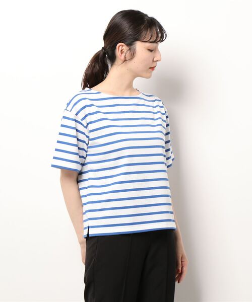 Lugnoncure(ルノンキュール)の「ボーダーTシャツ(Tシャツ/カットソー・レディース・ブルー/グリーン/チャコール・フリ-)」の8枚目の写真