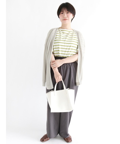 Lugnoncure(ルノンキュール)の「ボーダーTシャツ(Tシャツ/カットソー・レディース・ブルー/グリーン/チャコール・フリ-)」の10枚目の写真