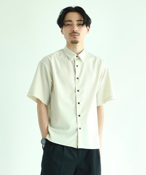 BESPOKE TOKYO(ビスポークトウキョウ)の「TWO SIDED S/S SHIRT(シャツ/ブラウス・メンズ・オフホワイト/ダークグレー/ブラック・1/3/2)」の2枚目の写真