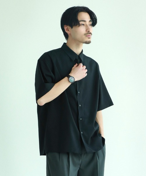 BESPOKE TOKYO(ビスポークトウキョウ)の「TWO SIDED S/S SHIRT(シャツ/ブラウス・メンズ・オフホワイト/ダークグレー/ブラック・1/3/2)」の3枚目の写真