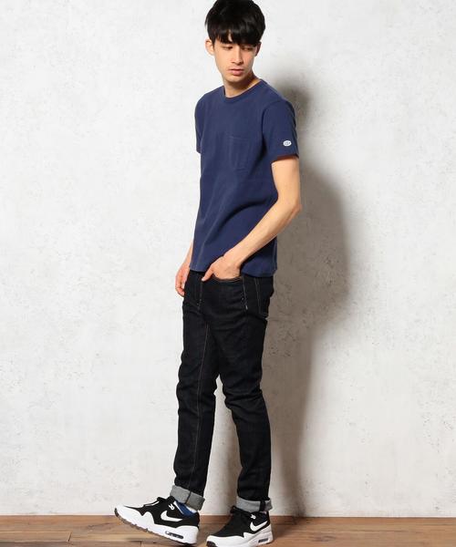 Champion（チャンピオン）の「別注 [チャンピオン] CHAMPION GLR ROCHSTER Tシャツ tvl002（Tシャツ/カットソー・メンズ・ホワイト/グレー/ネイビー・S/M/L）」の8枚目の写真