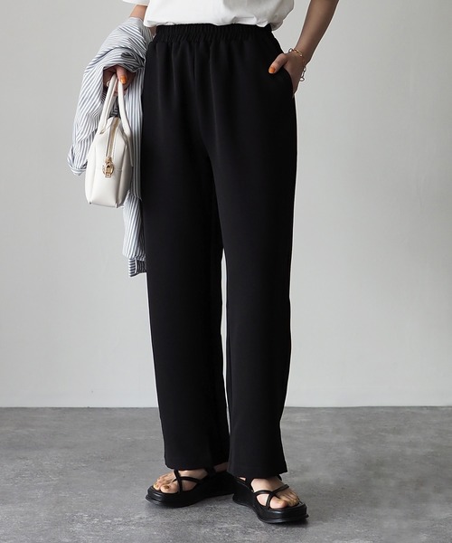 Riberry（リベリー）の「【セットアップ可】カラーイージースラックスパンツ（スラックス・レディース・ブラック/オレンジ/ライム/アイボリー・FREE）」の3枚目の写真