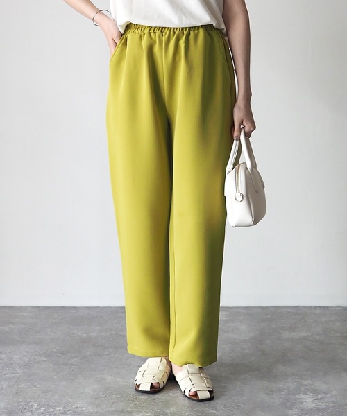 Riberry（リベリー）の「【セットアップ可】カラーイージースラックスパンツ（スラックス・レディース・ブラック/オレンジ/ライム/アイボリー・FREE）」の22枚目の写真