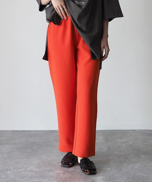 Riberry（リベリー）の「【セットアップ可】カラーイージースラックスパンツ（スラックス・レディース・ブラック/オレンジ/ライム/アイボリー・FREE）」の15枚目の写真