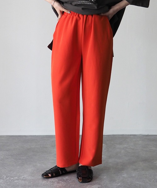 Riberry（リベリー）の「【セットアップ可】カラーイージースラックスパンツ（スラックス・レディース・ブラック/オレンジ/ライム/アイボリー・FREE）」の14枚目の写真