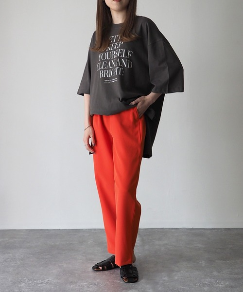 Riberry（リベリー）の「【セットアップ可】カラーイージースラックスパンツ（スラックス・レディース・ブラック/オレンジ/ライム/アイボリー・FREE）」の12枚目の写真