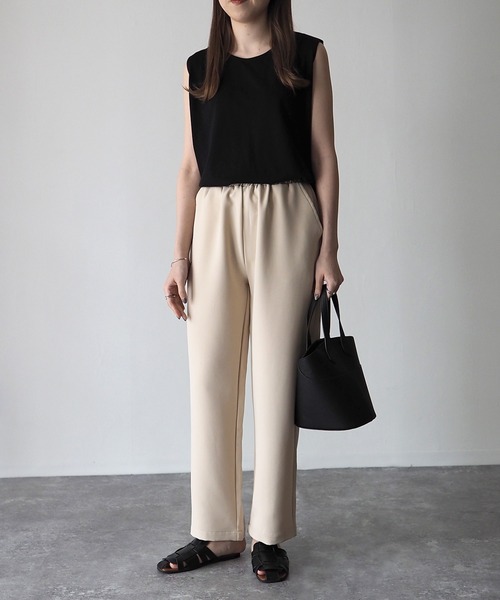 Riberry（リベリー）の「【セットアップ可】カラーイージースラックスパンツ（スラックス・レディース・ブラック/オレンジ/ライム/アイボリー・FREE）」の17枚目の写真