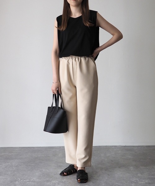 Riberry（リベリー）の「【セットアップ可】カラーイージースラックスパンツ（スラックス・レディース・ブラック/オレンジ/ライム/アイボリー・FREE）」の16枚目の写真