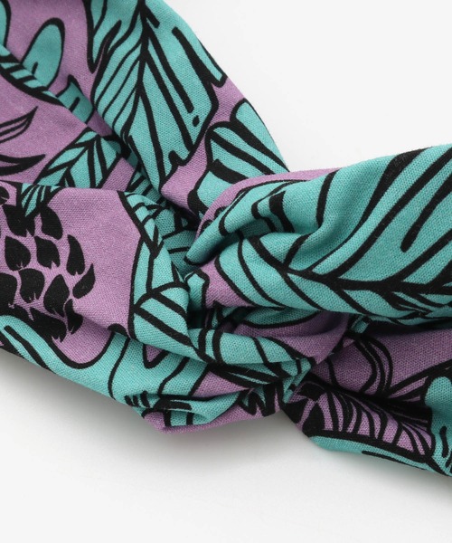 MAKE YOUR DAY（メイクユアデイ）の「パイナップルアロハ柄ヘアバンド（ヘアバンド・キッズ・グレー/パープル/イエロー・S/M）」の13枚目の写真