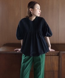 CREDONA | シャーリングハーフスリーブBL(シャツ/ブラウス)