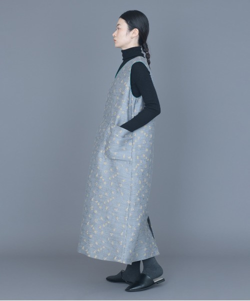 rikolekt(リコレクト)の「flutter Nosleeve Dress(ワンピース・レディース・グレー/ネイビー・0/1)」の4枚目の写真