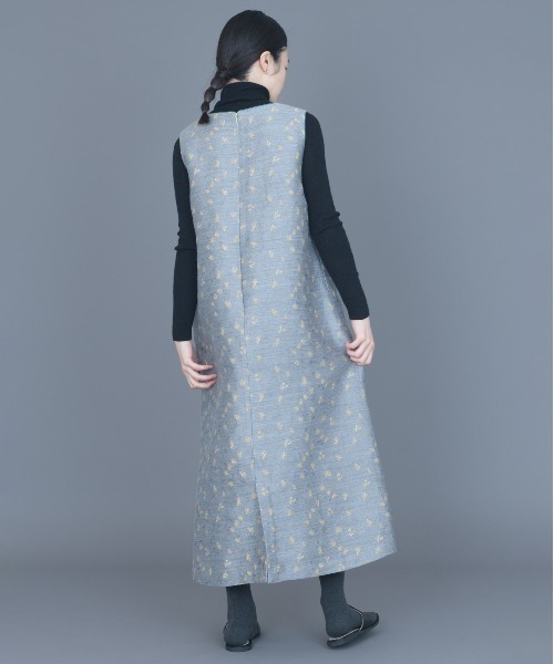 rikolekt(リコレクト)の「flutter Nosleeve Dress(ワンピース・レディース・グレー/ネイビー・0/1)」の6枚目の写真