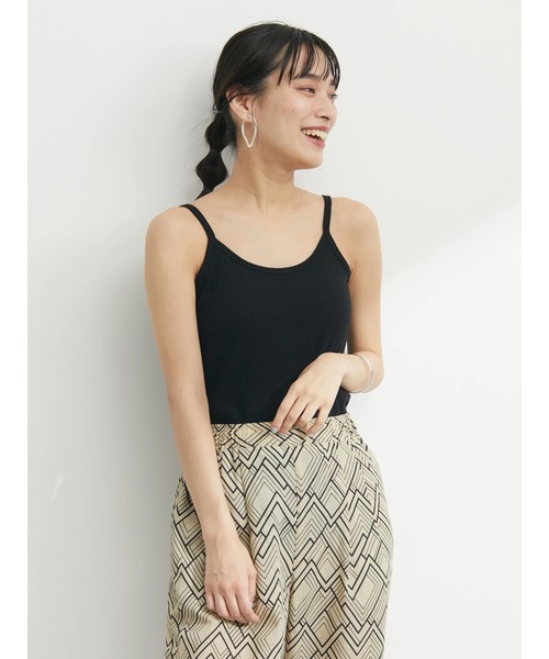 Green　Parks（グリーンパークス）の「カップ付きリブインナー＊（タンクトップ・レディース・ホワイト/ブラック/ブラウン/ホワイト系その他2・FREE）」の10枚目の写真