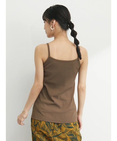 Green　Parks（グリーンパークス）の「カップ付きリブインナー＊（タンクトップ・レディース・ホワイト/ブラック/ブラウン/ホワイト系その他2・FREE）」の8枚目の写真