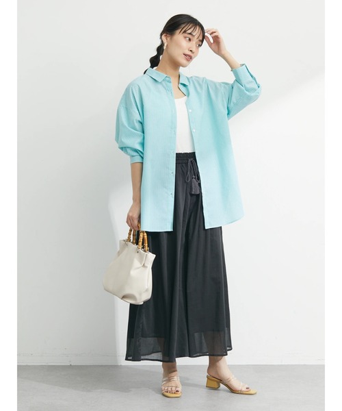 Green　Parks（グリーンパークス）の「カップ付きリブインナー＊（タンクトップ・レディース・ホワイト/ブラック/ブラウン/ホワイト系その他2・FREE）」の14枚目の写真