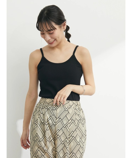 Green　Parks（グリーンパークス）の「カップ付きリブインナー＊（タンクトップ・レディース・ホワイト/ブラック/ブラウン/ホワイト系その他2・FREE）」の11枚目の写真