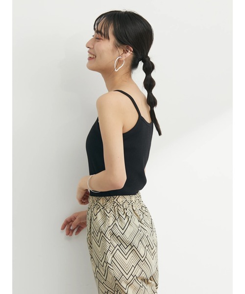 Green　Parks（グリーンパークス）の「カップ付きリブインナー＊（タンクトップ・レディース・ホワイト/ブラック/ブラウン/ホワイト系その他2・FREE）」の12枚目の写真