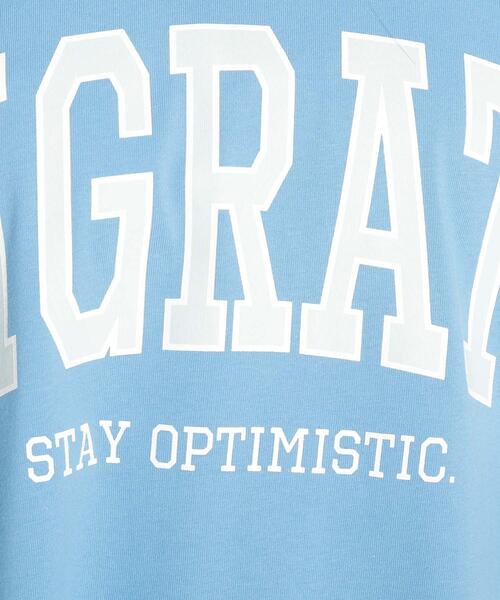 PINK-latte（ピンクラテ）の「◆カレッジロゴBIGTシャツワンピース（ワンピース・キッズ・黄緑系/ブルー/ベビーピンク/オフホワイト/ライトグリーン/ブラック・14/16/15 ）」の13枚目の写真