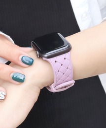 Apple Watch Band / アップルウォッチ バンド くすみカラー編み込みシリコン / Urban Coral