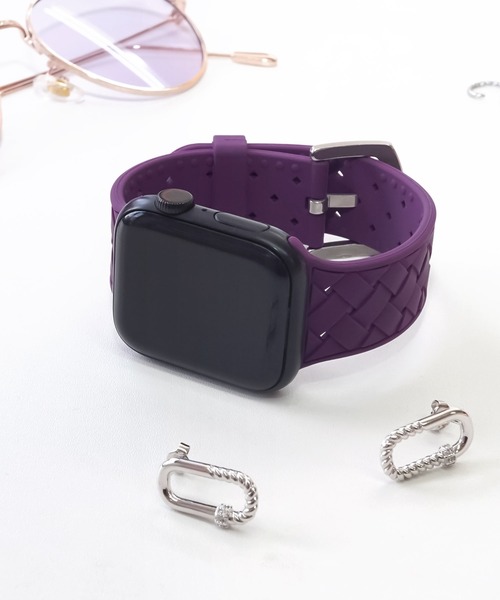 Urban Coral（アーバンコーラル）の「Apple Watch Band / アップルウォッチ バンド くすみカラー編み込みシリコン / Urban Coral（デジタル腕時計・レディース・ライトグレー/パープル/ネイビー/レッド/ミント/ラベンダー/ブルー系その他/パープル系その他/ピンク系その他/オレンジ系その他/ベージュ系その他/ブラウン系その他/グレー系その他/パープル系その他2/グレー/カーキ/ブラック・40mm）」の13枚目の写真