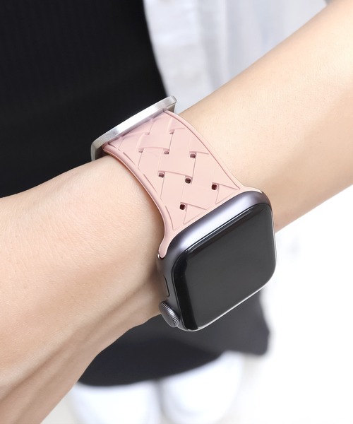 Urban Coral（アーバンコーラル）の「Apple Watch Band / アップルウォッチ バンド くすみカラー編み込みシリコン / Urban Coral（デジタル腕時計・レディース・ライトグレー/パープル/ネイビー/レッド/ミント/ラベンダー/ブルー系その他/パープル系その他/ピンク系その他/オレンジ系その他/ベージュ系その他/ブラウン系その他/グレー系その他/パープル系その他2/グレー/カーキ/ブラック・40mm）」の15枚目の写真