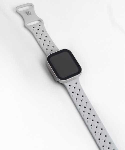 Urban Coral（アーバンコーラル）の「Apple Watch Band / アップルウォッチ バンド くすみカラー編み込みシリコン / Urban Coral（デジタル腕時計・レディース・ライトグレー/パープル/ネイビー/レッド/ミント/ラベンダー/ブルー系その他/パープル系その他/ピンク系その他/オレンジ系その他/ベージュ系その他/ブラウン系その他/グレー系その他/パープル系その他2/グレー/カーキ/ブラック・40mm）」の3枚目の写真
