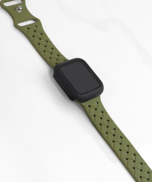 Urban Coral（アーバンコーラル）の「Apple Watch Band / アップルウォッチ バンド くすみカラー編み込みシリコン / Urban Coral（デジタル腕時計・レディース・ライトグレー/パープル/ネイビー/レッド/ミント/ラベンダー/ブルー系その他/パープル系その他/ピンク系その他/オレンジ系その他/ベージュ系その他/ブラウン系その他/グレー系その他/パープル系その他2/グレー/カーキ/ブラック・40mm）」の7枚目の写真