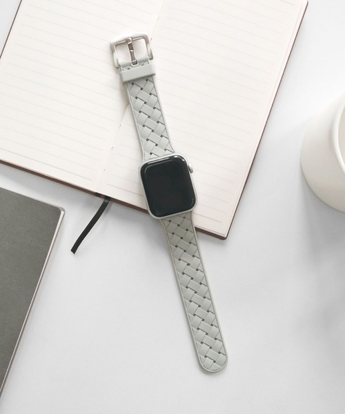 Urban Coral（アーバンコーラル）の「Apple Watch Band / アップルウォッチ バンド くすみカラー編み込みシリコン / Urban Coral（デジタル腕時計・レディース・ライトグレー/パープル/ネイビー/レッド/ミント/ラベンダー/ブルー系その他/パープル系その他/ピンク系その他/オレンジ系その他/ベージュ系その他/ブラウン系その他/グレー系その他/パープル系その他2/グレー/カーキ/ブラック・40mm）」の21枚目の写真