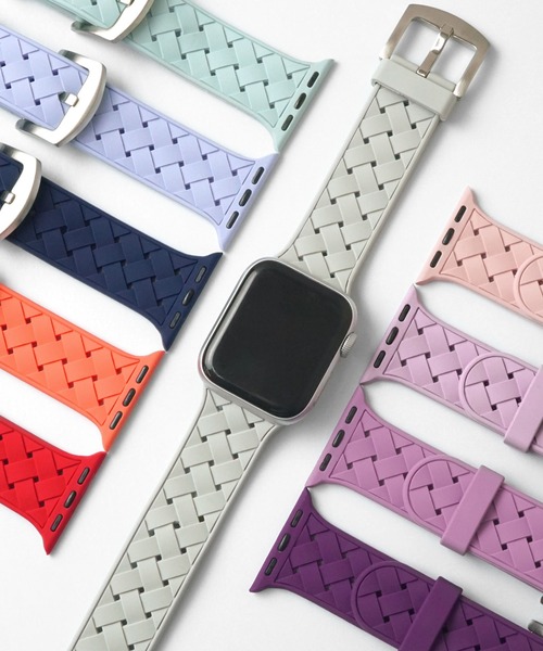 Urban Coral（アーバンコーラル）の「Apple Watch Band / アップルウォッチ バンド くすみカラー編み込みシリコン / Urban Coral（デジタル腕時計・レディース・ライトグレー/パープル/ネイビー/レッド/ミント/ラベンダー/ブルー系その他/パープル系その他/ピンク系その他/オレンジ系その他/ベージュ系その他/ブラウン系その他/グレー系その他/パープル系その他2/グレー/カーキ/ブラック・40mm）」の18枚目の写真