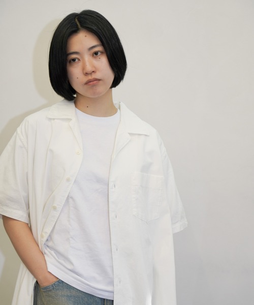 HARVESTY（ハーベスティ）の「HARVESTY/ハーベスティー　SS SHIRTS ROBE CHAMBRA半袖シャツローブシャンブレー（ワンピース・レディース・チャコールグレー/オフホワイト/インディゴブルー・2/1）」の5枚目の写真