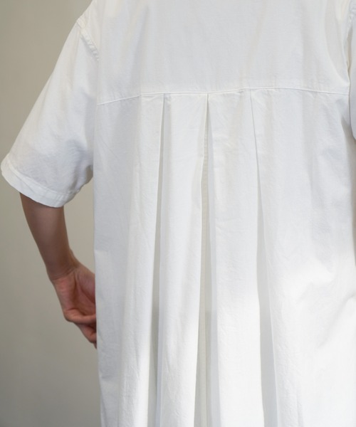 HARVESTY（ハーベスティ）の「HARVESTY/ハーベスティー　SS SHIRTS ROBE CHAMBRA半袖シャツローブシャンブレー（ワンピース・レディース・チャコールグレー/オフホワイト/インディゴブルー・2/1）」の7枚目の写真