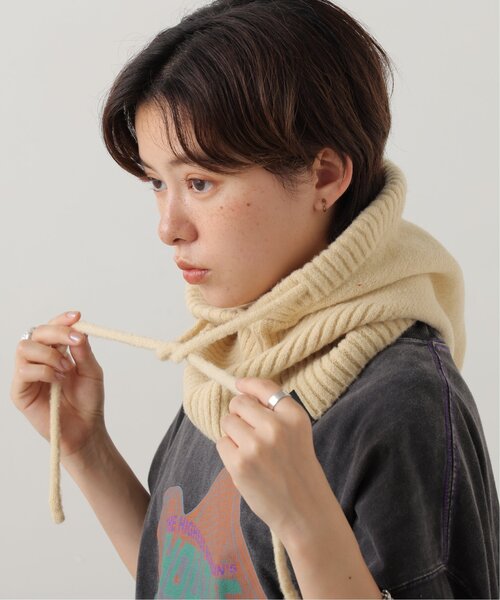 DOUBLE NAME(ダブルネーム)の「ニットバラクラバ(ニットキャップ/ビーニー・レディース・ブラック/ブルー/キャメル/キナリ・FREE)」の9枚目の写真