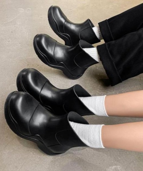 MANGROVE（マングローブ）の「ショートボリュームレインブーツ（レインシューズ・レディース・ブラック/ブラウン/ピンク/グリーン/ライトピンク・SMALL/MEDIUM/LARGE）」の8枚目の写真